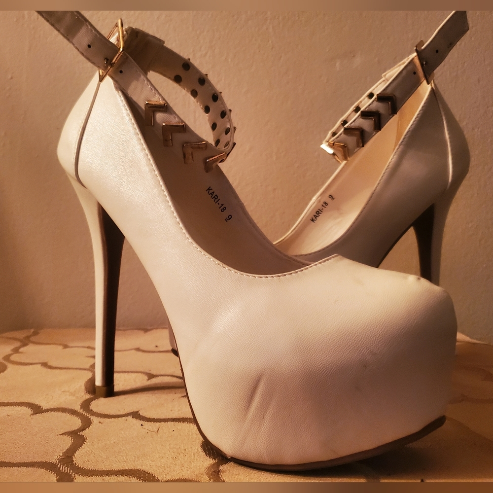 Sexy White Platform Heels